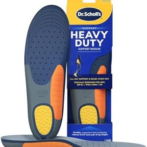 Dr. Scholl's Heavy Duty Support Insole Orthotics for Big & Tall | Shock Absorbing Arch Support for Wide Feet | Trim to F