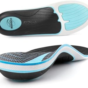 PCSsole Plantar Fasciitis Insoles - Heavy Duty 220+lbs High Arch Support for Men & Women - Comfort Cushion Orthotic Inse