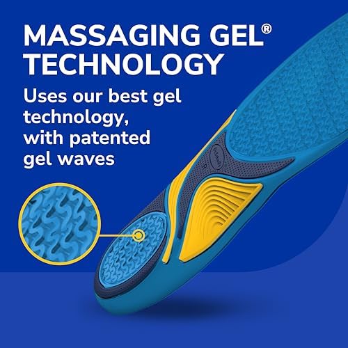 Dr. Scholl’s Energizing Comfort Men’s Everyday Insoles - Shock Absorbing, Arch Support - Massaging Gel for All-Day Comfo