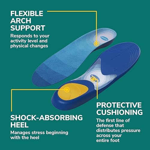 Dr. Scholl's Protective Insoles for Men's Shoes - Prevent Foot, Knee, and Lower Back Pain - Promote Foot Health & Wellne