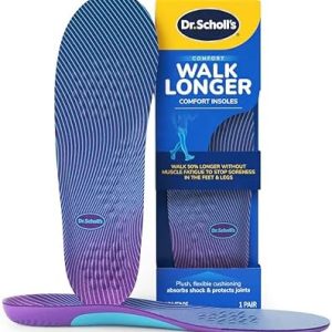 Dr. Scholl's Walk Longer Insoles - Plush Foam Cushion for All-Day Comfort - Perfect for Walking, Hiking, and Standing wi